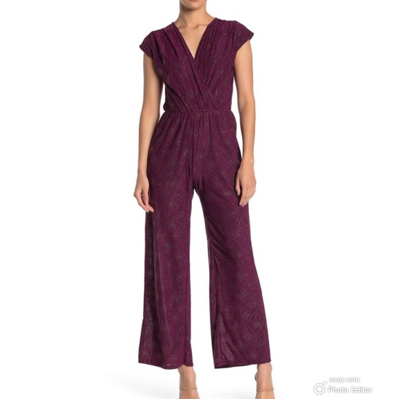 West Kei Metallic Dot Swirl Jumpsuit - Picture 1 of 7